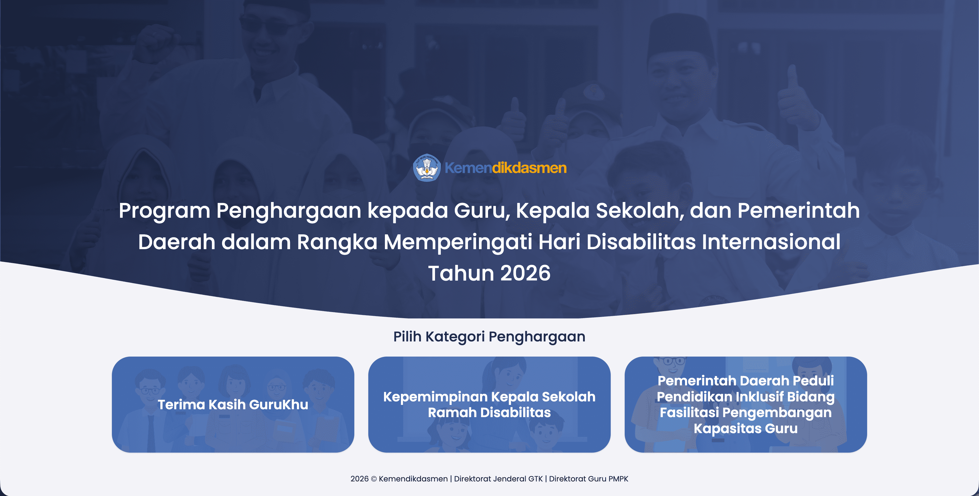 Tampilan project Hari Disabilitas Internasional